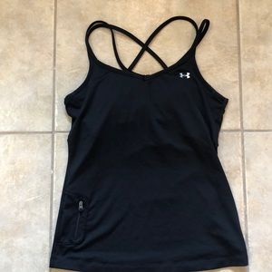 Under Armour Fitted Built In Bra Athletic Top.